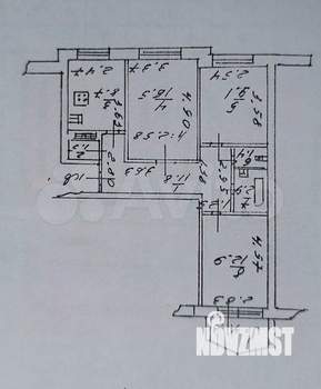 3-к квартира, вторичка, 65м2, 2/9 этаж