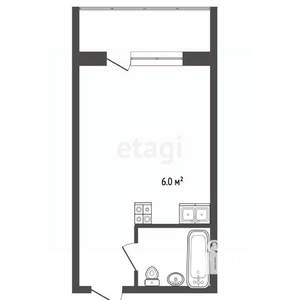 Студия квартира, вторичка, 22м2, 19/25 этаж