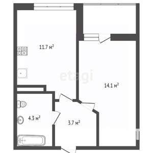 1-к квартира, вторичка, 36м2, 4/24 этаж