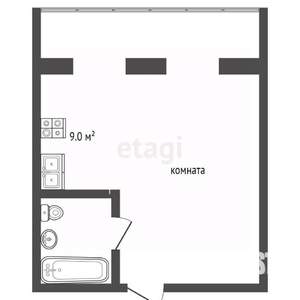1-к квартира, вторичка, 34м2, 3/6 этаж