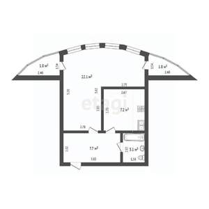 1-к квартира, вторичка, 40м2, 5/11 этаж