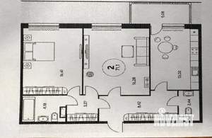 2-к квартира, вторичка, 71м2, 15/20 этаж