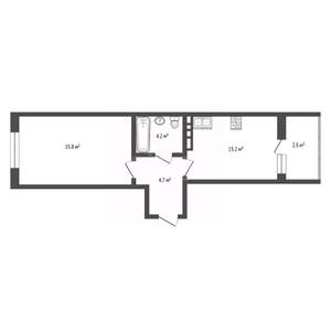 1-к квартира, вторичка, 40м2, 3/20 этаж