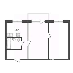 2-к квартира, вторичка, 44м2, 5/5 этаж