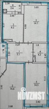 2-к квартира, вторичка, 53м2, 6/22 этаж