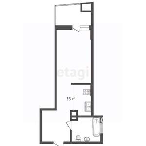 Студия квартира, вторичка, 29м2, 24/25 этаж