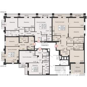 1-к квартира, вторичка, 55м2, 2/7 этаж