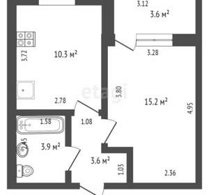 1-к квартира, вторичка, 31м2, 6/12 этаж