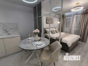 Студия квартира, сданный дом, 40м2, 15/17 этаж