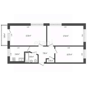 3-к квартира, вторичка, 63м2, 3/9 этаж