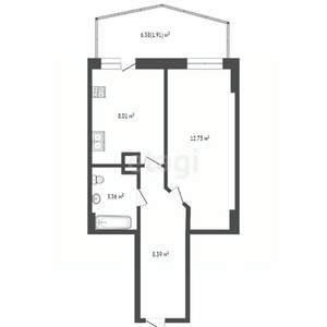 1-к квартира, вторичка, 40м2, 14/25 этаж