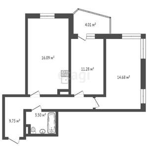 2-к квартира, вторичка, 58м2, 10/24 этаж