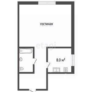 1-к квартира, вторичка, 37м2, 6/9 этаж