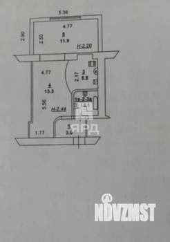 1-к квартира, вторичка, 37м2, 1/3 этаж