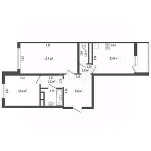 2-к квартира, вторичка, 61м2, 11/17 этаж