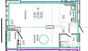 2-к квартира, вторичка, 48м2, 17/24 этаж