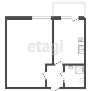 1-к квартира, вторичка, 41м2, 5/6 этаж
