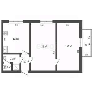 3-к квартира, вторичка, 57м2, 4/9 этаж