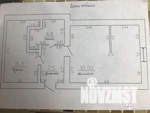 2-к квартира, вторичка, 60м2, 4/4 этаж