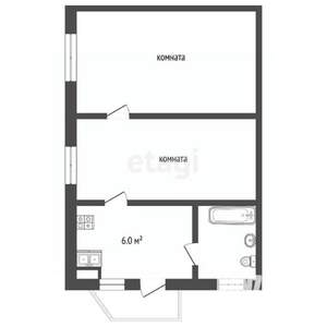 2-к квартира, вторичка, 28м2, 1/1 этаж