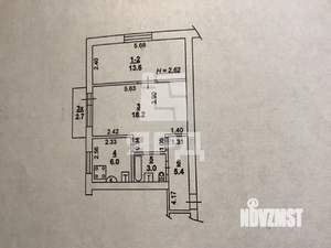 2-к квартира, вторичка, 46м2, 4/5 этаж