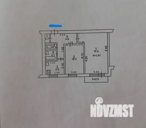 2-к квартира, вторичка, 46м2, 9/9 этаж