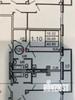 1-к квартира, вторичка, 41м2, 17/17 этаж