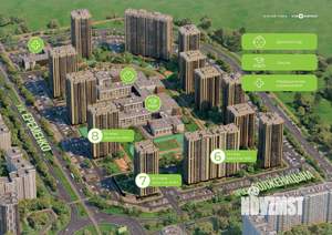 2-к квартира, вторичка, 52м2, 23/24 этаж