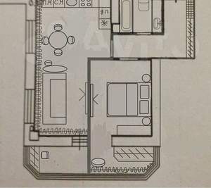 2-к квартира, вторичка, 45м2, 4/5 этаж