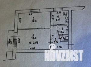 2-к квартира, вторичка, 41м2, 5/5 этаж