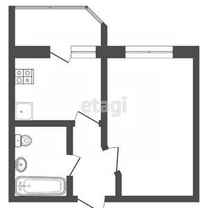 1-к квартира, вторичка, 34м2, 1/7 этаж