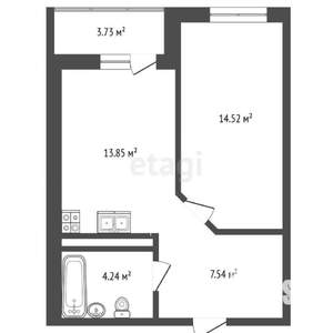 2-к квартира, вторичка, 44м2, 15/21 этаж