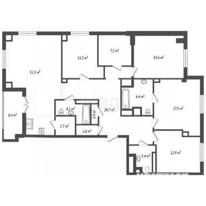 5-к квартира, вторичка, 145м2, 22/24 этаж