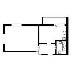 1-к квартира, вторичка, 43м2, 2/5 этаж
