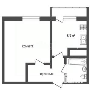 1-к квартира, вторичка, 40м2, 10/19 этаж