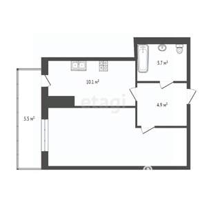 1-к квартира, вторичка, 40м2, 16/18 этаж