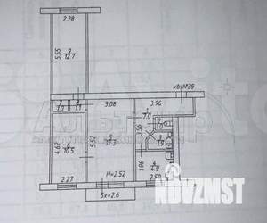 3-к квартира, вторичка, 58м2, 5/5 этаж