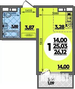 Студия квартира, вторичка, 26м2, 15/18 этаж