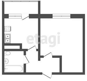 1-к квартира, вторичка, 26м2, 4/5 этаж