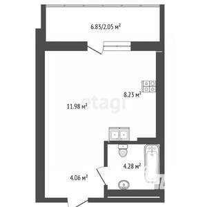 Студия квартира, вторичка, 31м2, 21/24 этаж