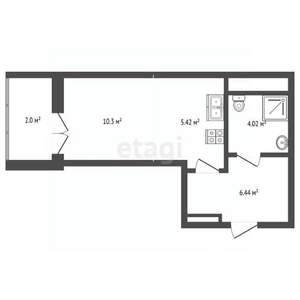 Студия квартира, вторичка, 31м2, 25/26 этаж