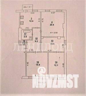 4-к квартира, вторичка, 90м2, 3/3 этаж