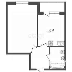 1-к квартира, вторичка, 37м2, 8/25 этаж