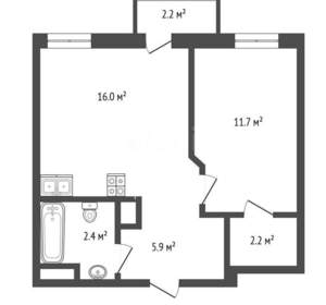 1-к квартира, вторичка, 40м2, 13/25 этаж