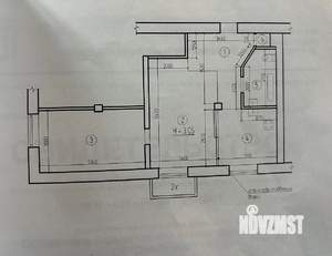 2-к квартира, вторичка, 57м2, 5/6 этаж