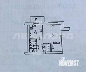 1-к квартира, вторичка, 38м2, 6/10 этаж