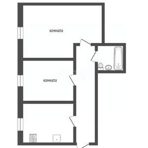 2-к квартира, вторичка, 38м2, 2/2 этаж