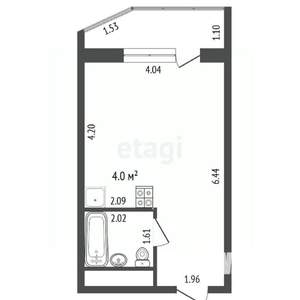 Студия квартира, вторичка, 27м2, 16/19 этаж