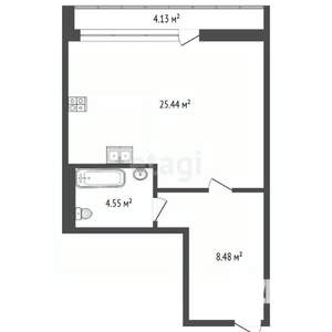 1-к квартира, вторичка, 44м2, 11/14 этаж