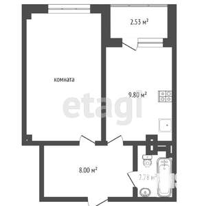 1-к квартира, вторичка, 36м2, 5/10 этаж